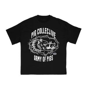 Army of Pigs Boar's Head Black Tee